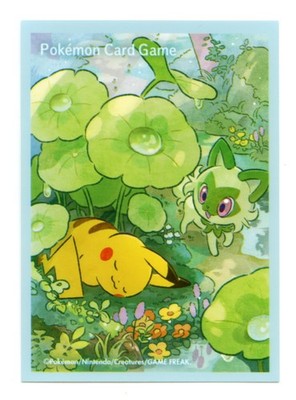 x1 Pikachu Sleeping & Sprigatito - Individual Card Sleeve Pokemon Center Japan