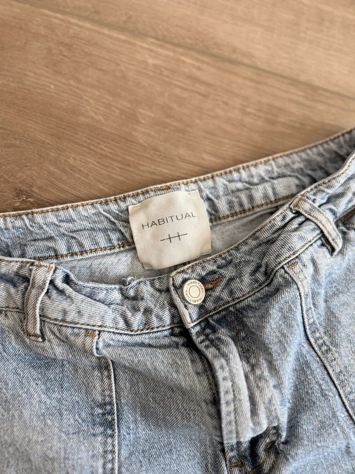 Pantalones de mezclilla Habitual para mujer - talla 29 azul tiro alto pierna recta Foto 2 de 4