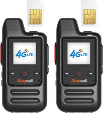 NEW SEALED Global 4G LTE PoC Walkie Talkies Unlimited Range Push-To-Talk w/ SIM