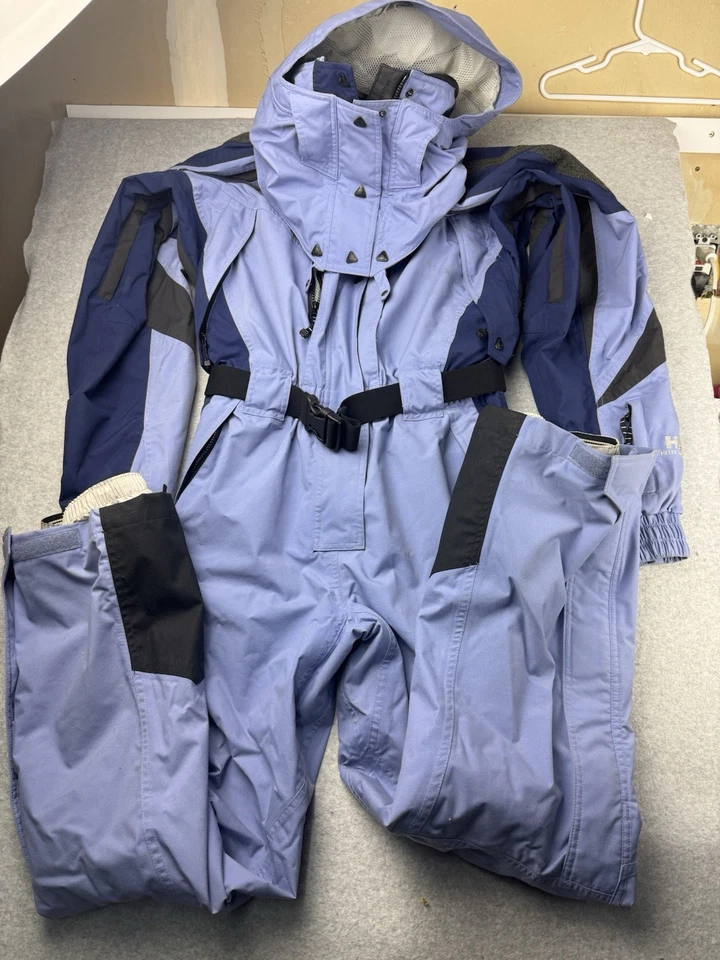 Helly Hansen Ski Suit Men’s unisex Large One Piece Mesh Lined Snowsuit Blue Vtg - Image 2 of 4