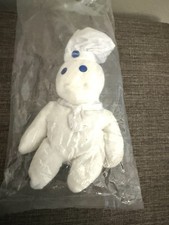 Vintage New Sealed Pillsbury Dough boy 8" Mini Plush Bean Bag Toy