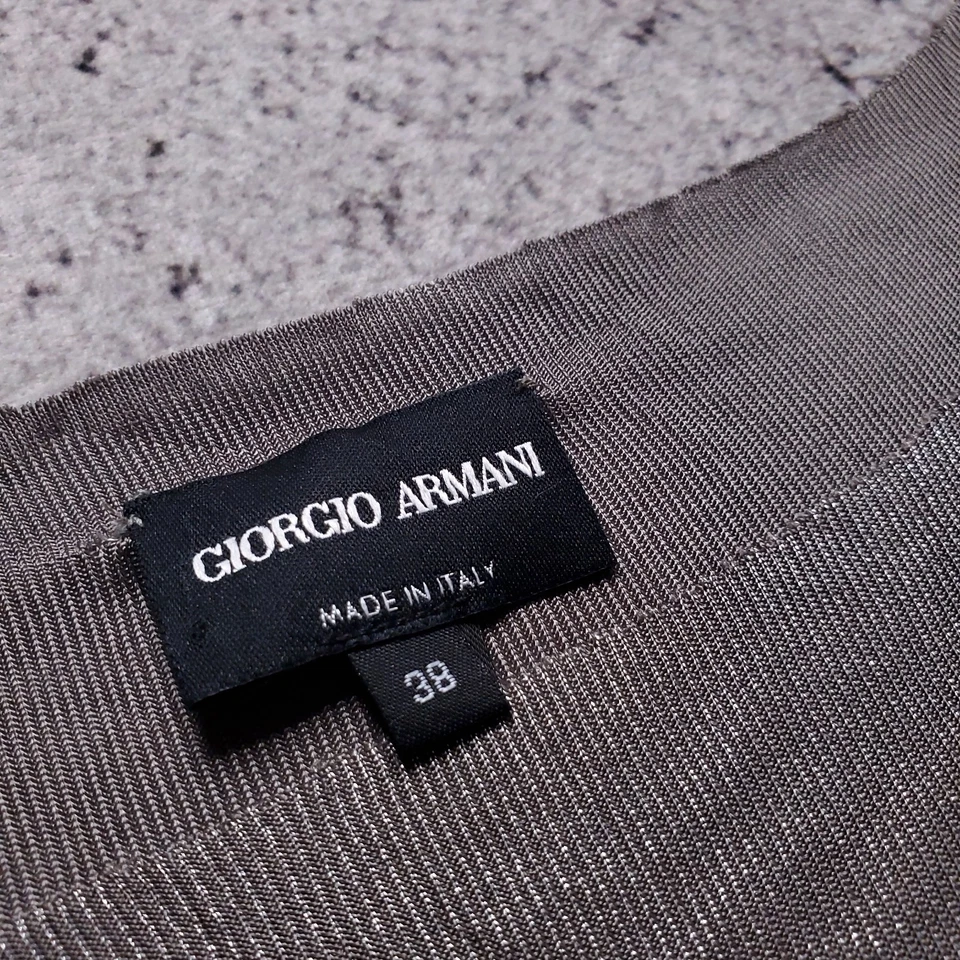 винтажный Giorgio Armani чистый мерцающий укороченный стиль верхняя рубашка 38 средний - Изображение 4 из 4