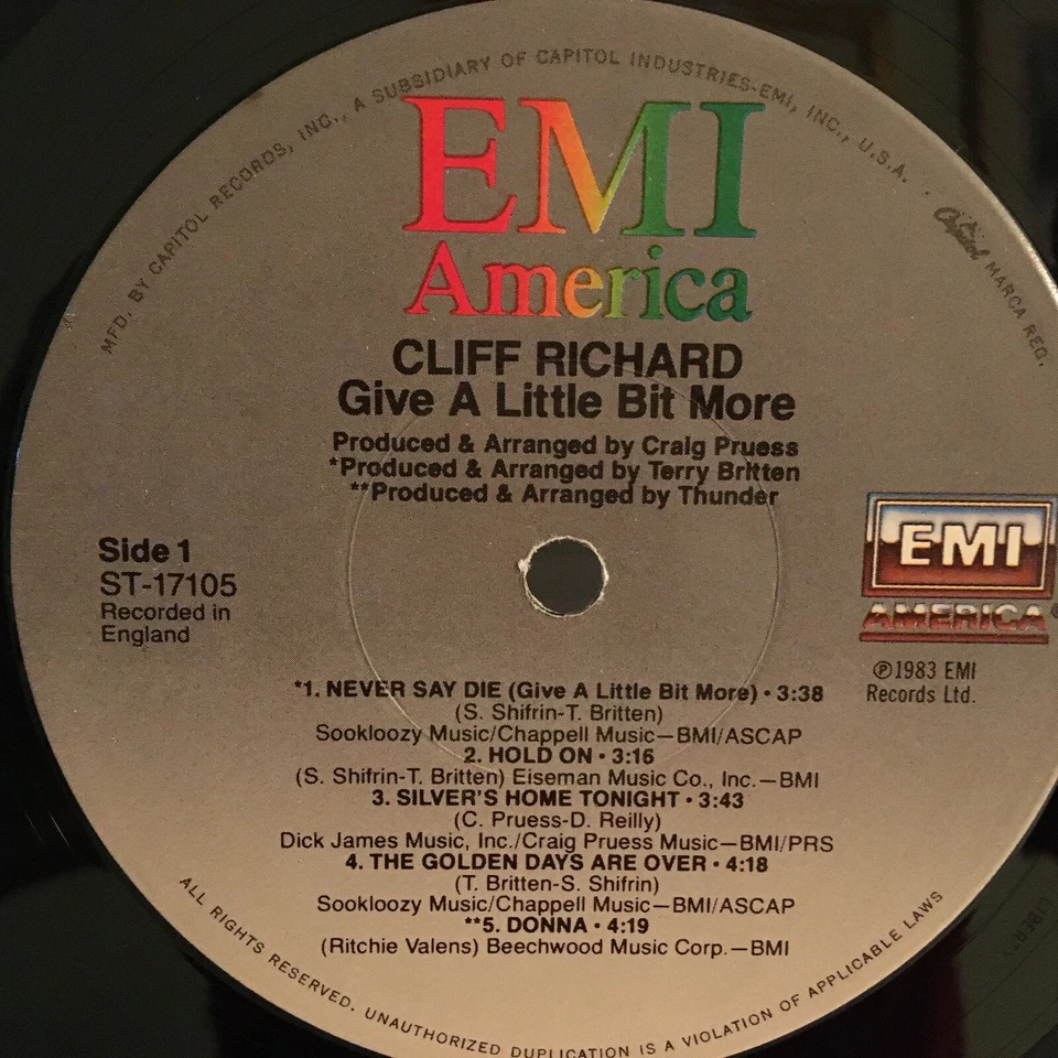 CLIFF  RICHARD                  LP      GIVE A LITTLE BIT MORE  ( PROMO ) Foto 4 de 4