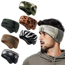 Mens Winter Fleece Ear Cover Warmer Headband for Cold Weather Ear Muffs/Ear Band