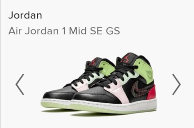 Nike Air Jordan 1 Mid SE Varsity Purple (GS) UK 3 | - Depop