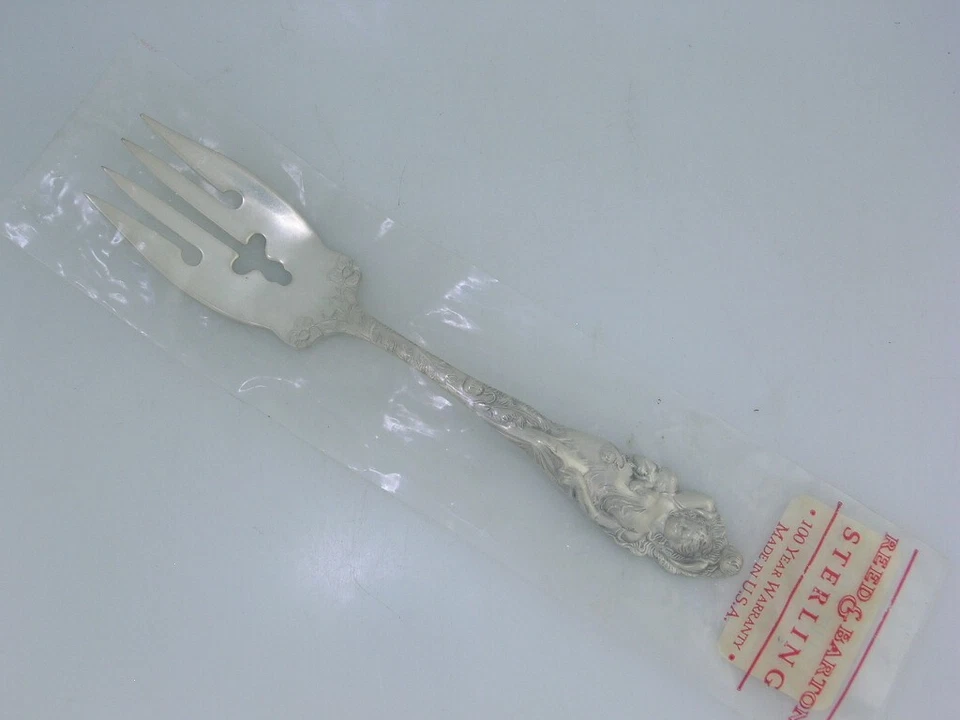Tenedor de ensalada de plata esterlina REED & BARTON AMOR DESARMADO como nuevo en envoltorio Foto 2 de 4