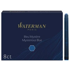 Fountain Pen Ink Cartridges Mysterious Blue Long 8 Count