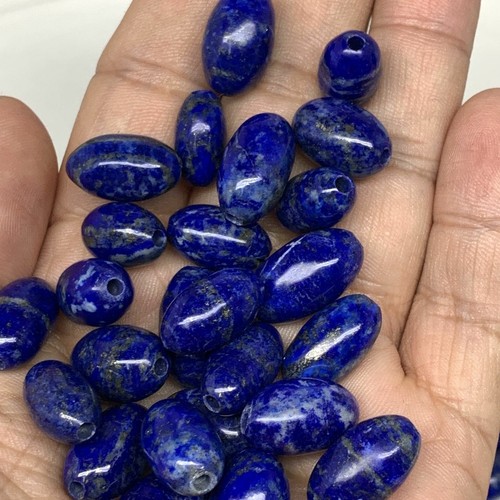 1 Bead, 1-3g, 12mm-18mm x 6mm x10mm, Drilled Natural Lapis Lazuli Melon Shaped - Picture 6 of 12