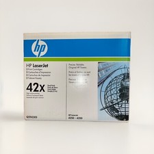 Original HP 42X Dual Pack Black High-Yield LaserJet Toner Cartridges Q5942XD
