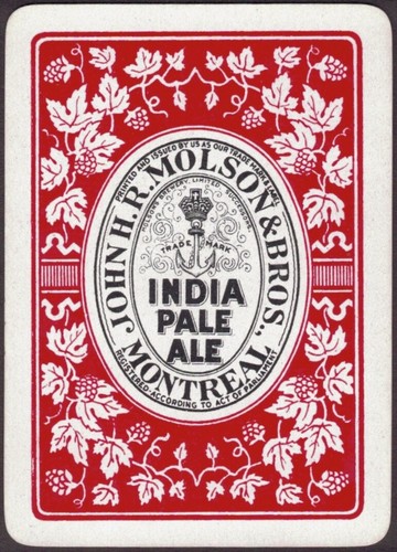 Playing Cards 1 Single Card Old Antique Wide MOLSON Brewery Beer Ale Advertising