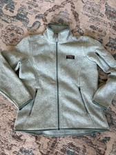 L.L. Bean Women  s S 4-6 Full Zip Fleece Sweatshirt Mint Green EUC