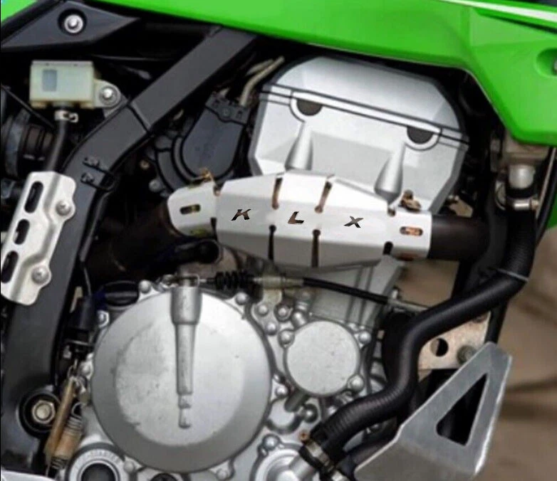 For KAWASAKI KLX300R KLX230S/R KLX250S/SF KLX LOGO Exhaust Pipe Heat Cover Guard - Image 2 of 4