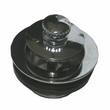LASCO 03-4897 Bathtub Waste Overflow Strainer with Push Pull Stopper Chrome