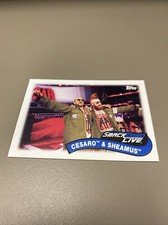 2018 Topps Heritage WWE Tag Teams and Stables #TT1 Cesaro & Sheamus wrestling