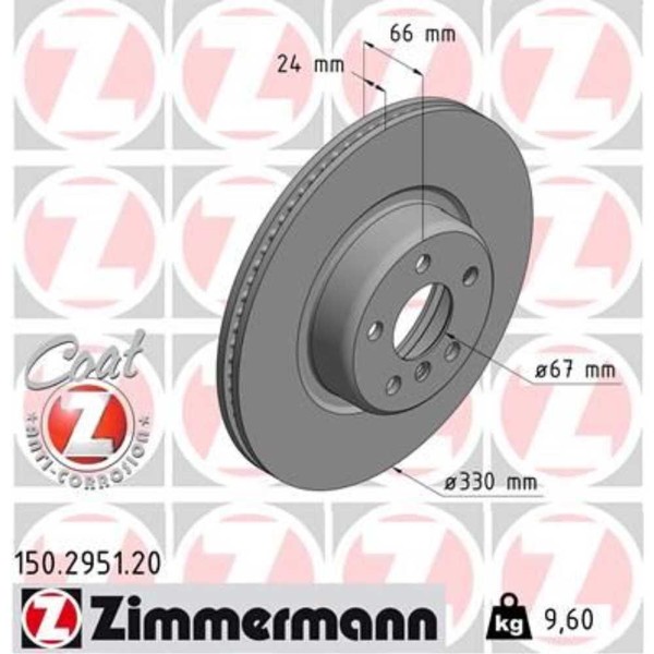 Zimmermann 2X Bremsscheibe Vorne Ø330 Mm FüR BMW X3 G01 F97 Xdrive20D-image