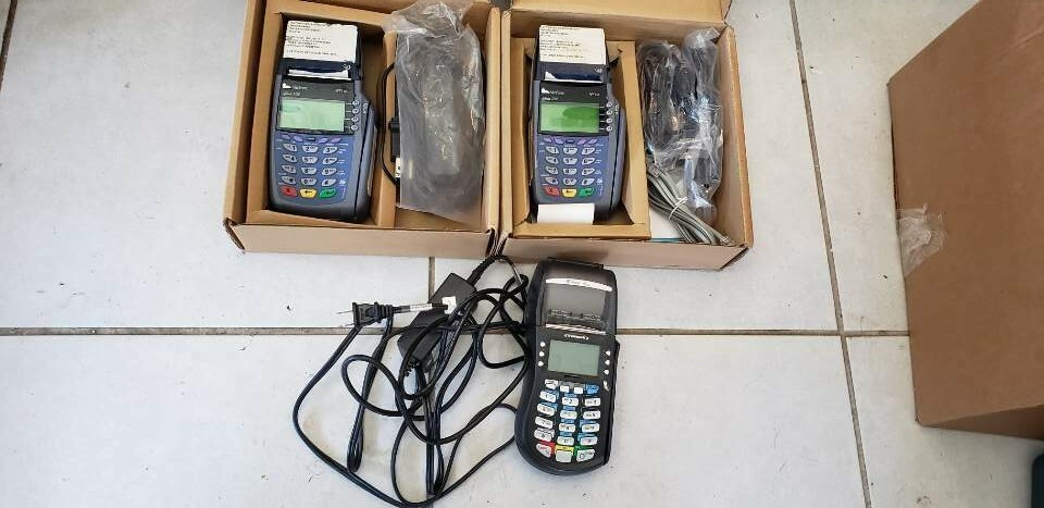 Verifone Vx510 omni 3730 Cord Wires Set of 2 & Hypercom Optimum T4210 ...