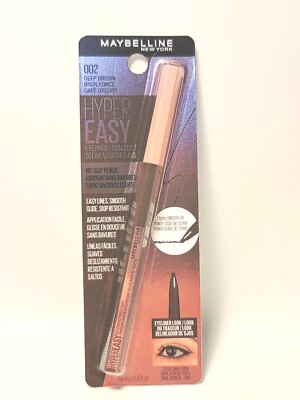 Maybelline New York Hyper Easy No Slip Pencil Eyeliner Makeup, Deep Brown 002