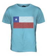 CHILE SCRIBBLE FLAG MENS T-SHIRT TEE TOP GIFT CHILEAN FOOTBALL