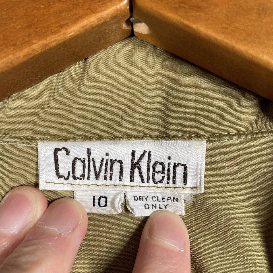 VINTAGE 60s 70s Calvin Klein Shirt Pants Set Women 8/10 MOD Cotton Suit Pullover - Image 3 of 4