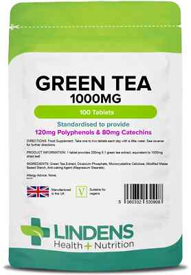 Grüner Tee 1000mg 100 Tabletten Fatburner Abnehmen Diät Abnehmen Linden