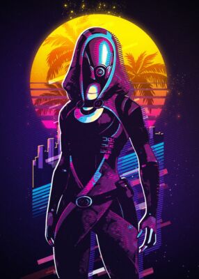Mass Effect Tali Metal Poster 7x11 12x18 #2