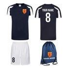 Personalised Kids Scotland Custom Football Kits Shirt Shorts & Kit Bag Best Gift