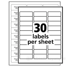 3000-150000 Shipping Address Labels Self Adhesive 1"x2-5/8" ( 100-5000 Sheets )