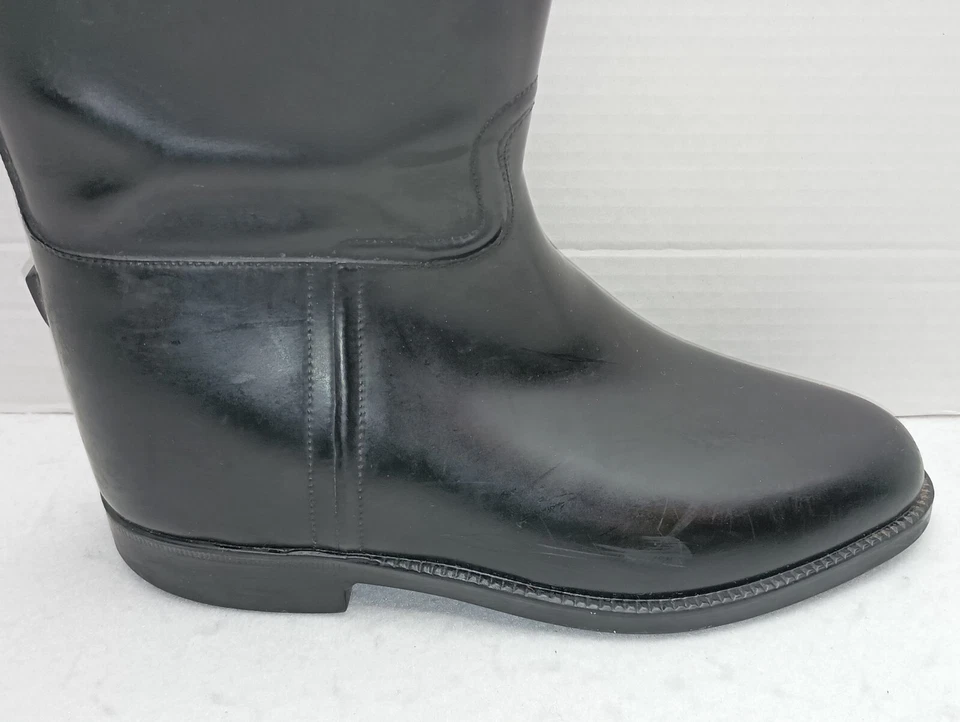 Botas de Montar Aigle Mujer Medianas Caballo Ecuestre Negro Goma Hechas en Francia Foto 2 de 4