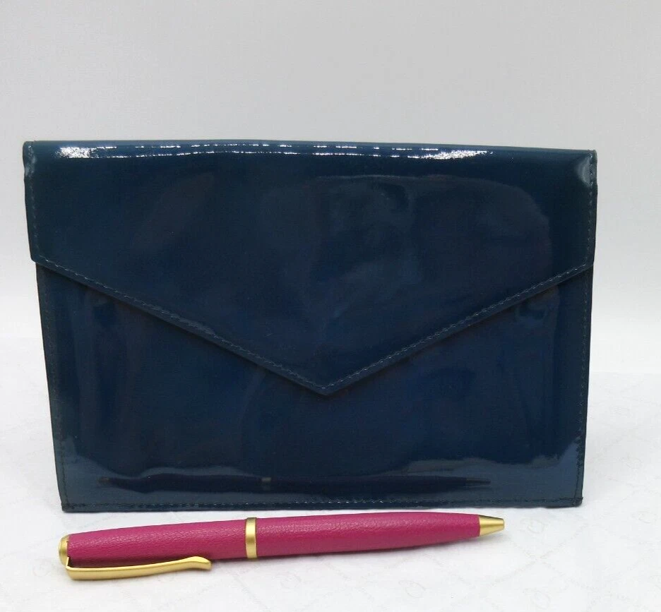 Cartera Imagen Gráfica Charol Sobre Mediano Nuevo 7x4" Lista $75 Azul Foto 3 de 4