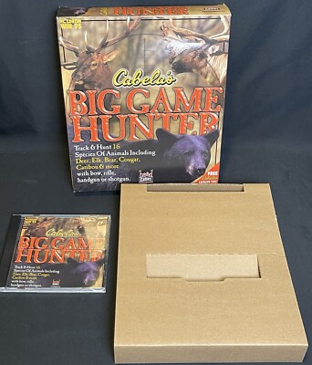 Cabelas Big Game Hunter PC CD-ROM Big Box 1998 HeadGames Track & Hunt