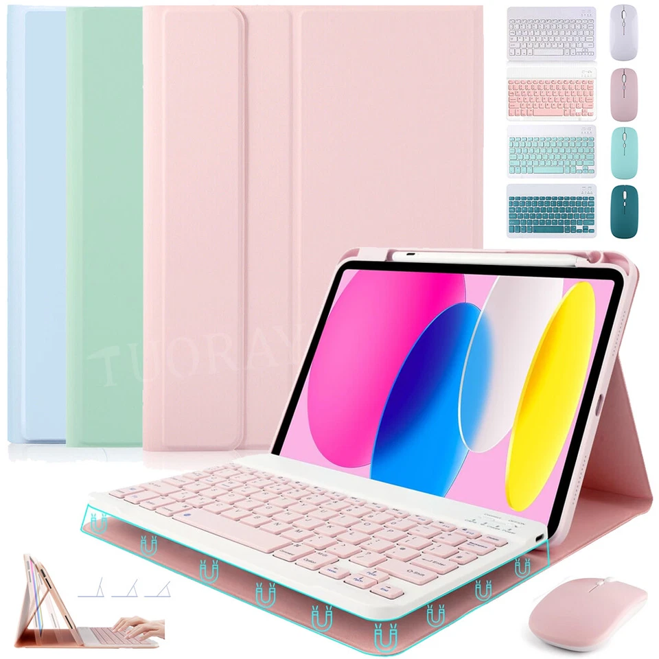 Bluetooth Keyboard Case with Mouse For iPad 11th/10/9/8/7/6 Gen Air 5/4/3 Pro 11 - Image 4 of 4