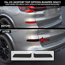 Fits 2024-2026 BMW X5 M-SPORT SMOKE Rear Reflectors PreCut Tint Overlay Vinyl