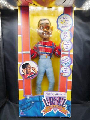 Vtg Hasbro Family Matters Urkel I Speak My Mind Pull String Doll