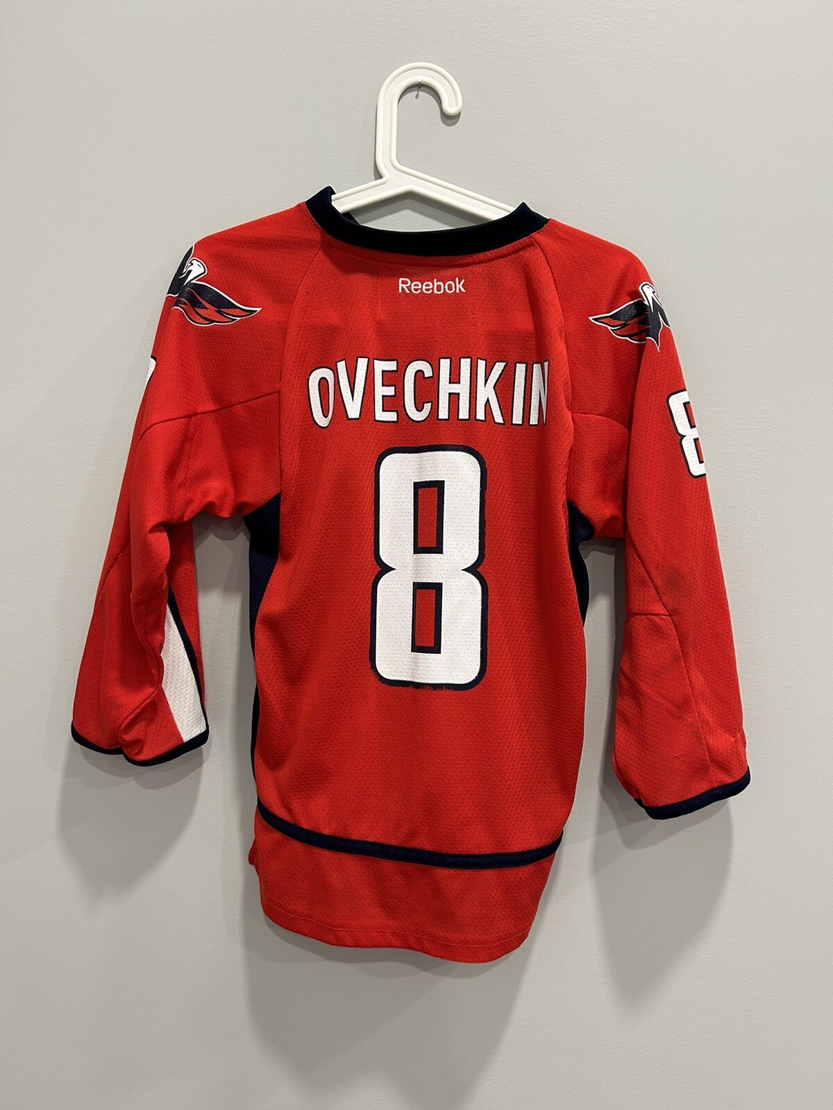 Reebok NHL Alex Ovechkin Jersey 8 Washington Capitals Youth Small