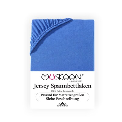 Jersey Spannbettlaken Betttuch Bettlaken 100% Baumwolle 8 Größen 32 Farben