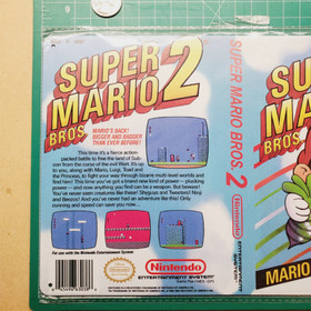 Super Mario Bros 2 box art cover 8x12 inch metal wall sign retro NES game room