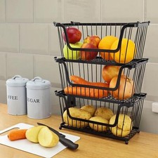 Vegetable Fruit Rack Basket Tray Storage Kitchen Office Stackable Organiser