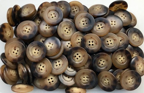 Buttons 28mm 44L Golden Brown Camel Animal Swirl 4 Hole Coat Large Button (Z70) - Picture 3 of 24