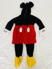 Disney store Mickey Mouse Hooded Deluxe Plush Costume Size 18-24 Months