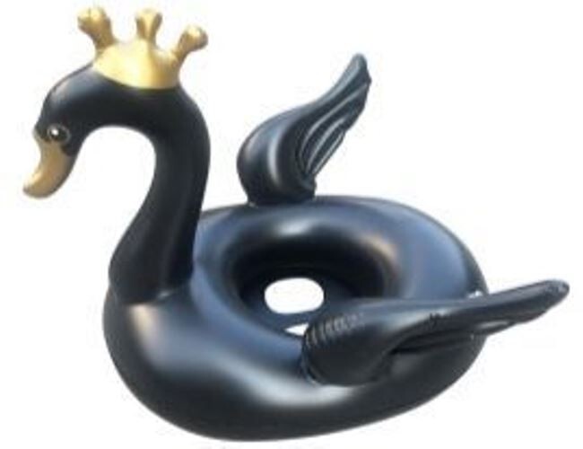 X Salvavidas A Bragas para Niños Asiento Piscina en Forma De Cisne Negro Reb