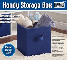 1 X Foldable Collapsible Storage Cube Basket Bin Box Organiser Fabric Flat 28cm