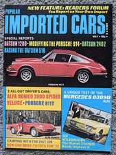 1973 MAY IMPORTED CARS MAGAZINE PORSCHE 914 911T DATSUN 240Z DATSUN 1200 510