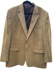 Lauren Ralph Lauren Men 46 Long Brown Corduroy Blazer Sport Coat 2 Button Preppy