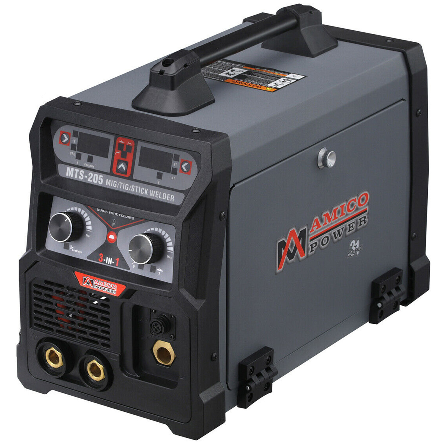 Amico MTS-205, 205-Amp MIG Flux Lift-TIG Stick Arc Combo Welder 115 ...