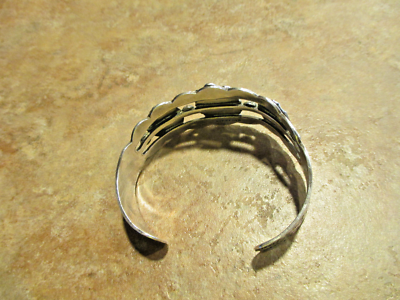 OLD 1940's / 50's Navajo Sterling Silver PREMIUM TURQUOISE Design