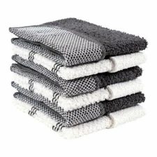 Simply Essentials Scrubber Dish Cloth 6-piece Set - Gray & White 12" L x 12" W