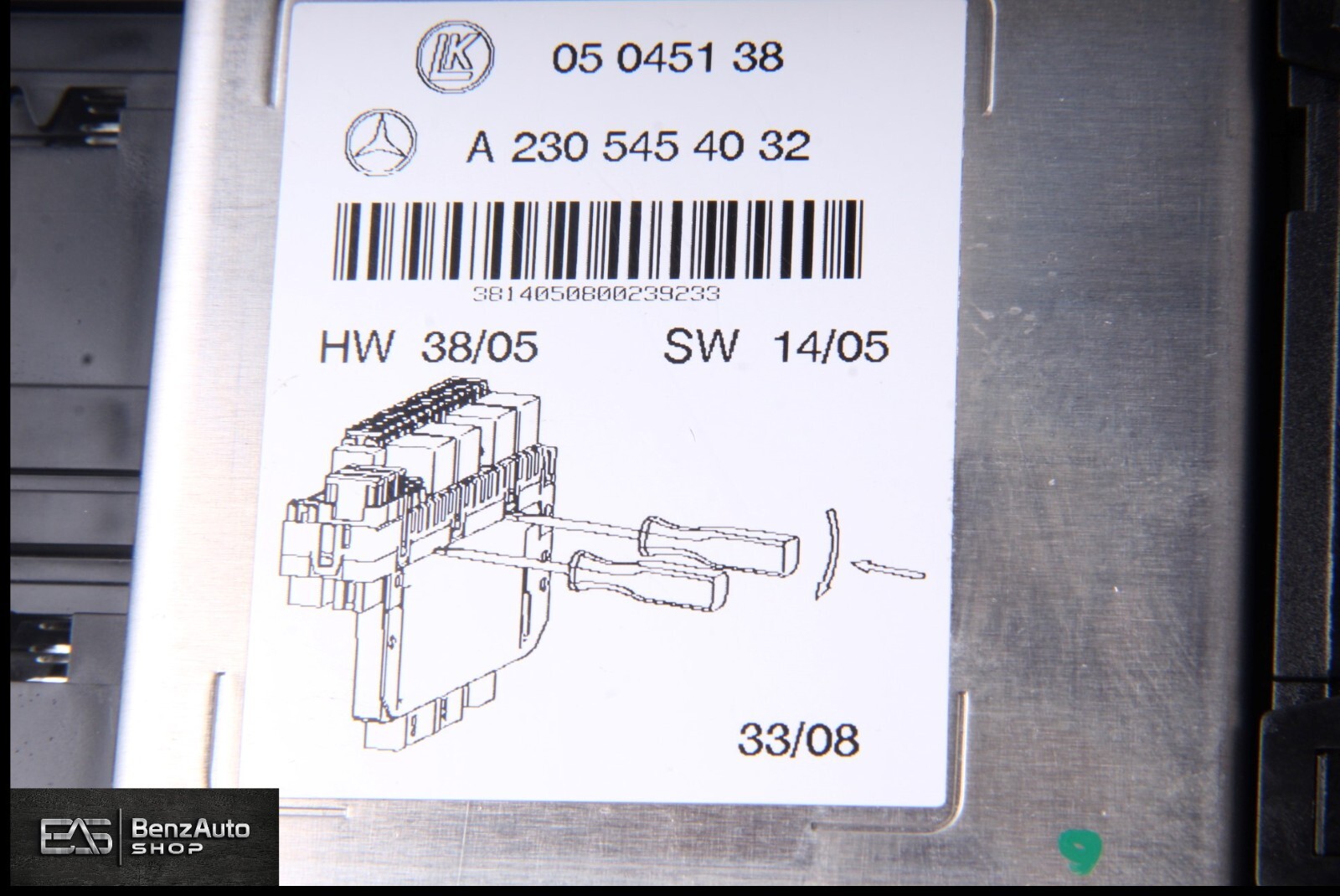03-12 Mercedes R230 SL550 SL500 SL55 AMG Rear SAM Fuse Box Relay Module OEM 40k