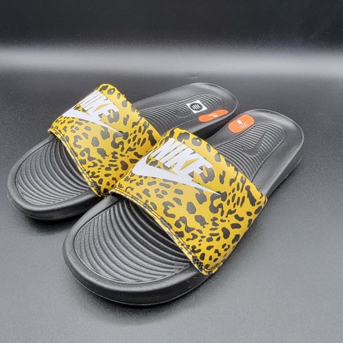 nike leopard slide sandals