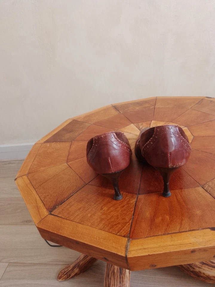 chaussures CAREL escarpins marron 37,5 cuir et daim talons fins - Photo 3/3