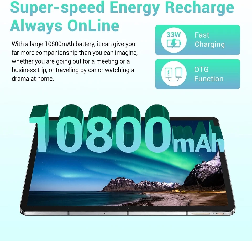 DOOGEE T30 MAX 12.4 Inch Tablet 4K Display Android 14 Tablet 20GB+512GB 10800mAh - Image 4 of 4